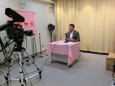 テレビ放送の様子です テレビ放送の様子です