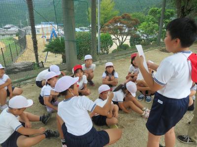 応援は児童が中止となって進めます