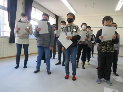 高学年はきれいな発声ができました 高学年はきれいな発声ができました
