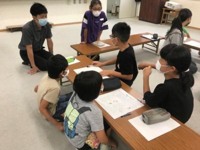 通学班ごとに話し合いました 通学班ごとに話し合いました